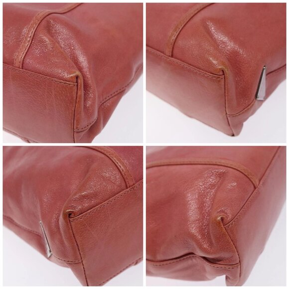 PRADA Hand Bag Leather Pink Silver Auth - Picture 16 of 16